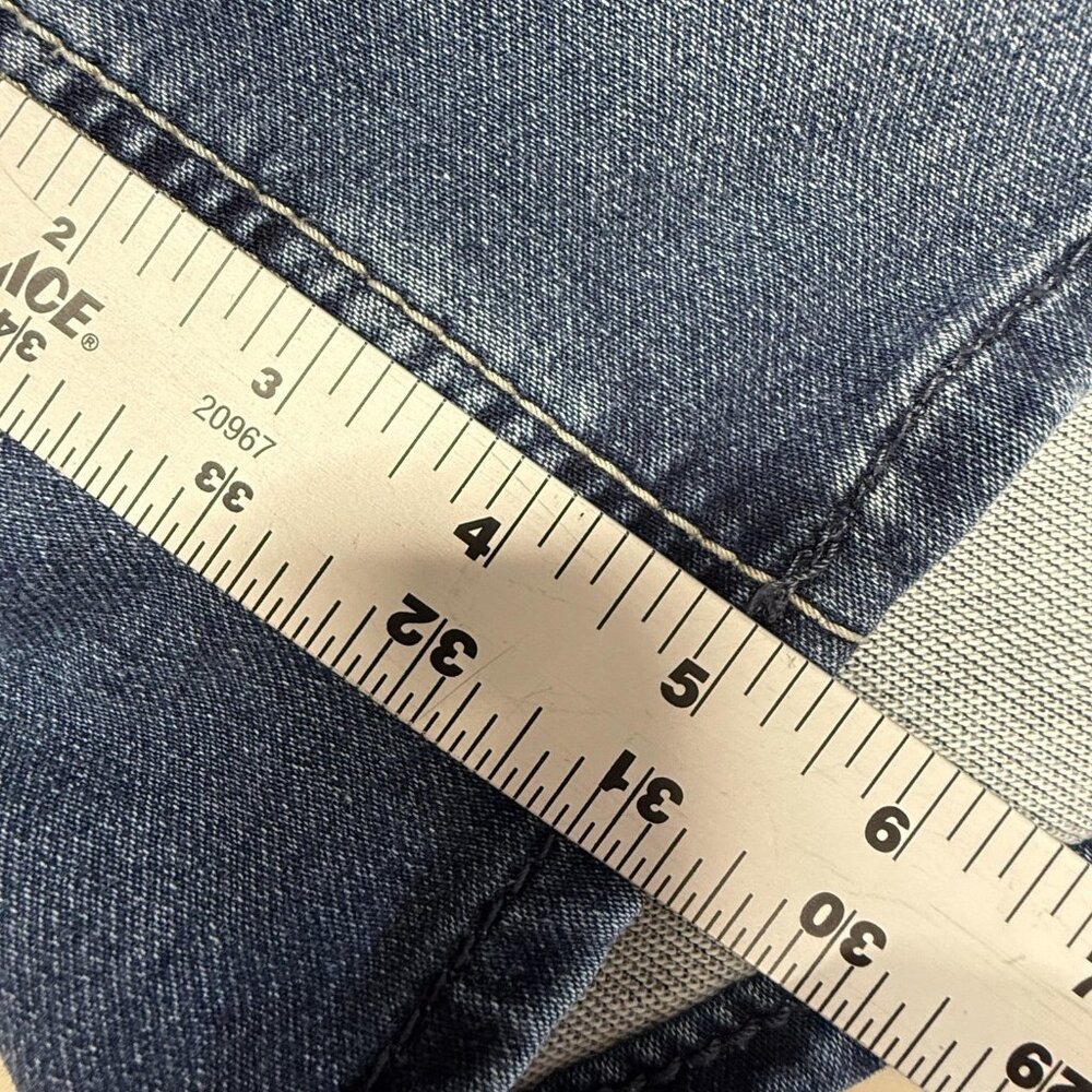 Seven7 Embroidered Jean Shorts Womens 12 Blue‎ Boho Denim Pockets Stretch - Picture 5 of 10